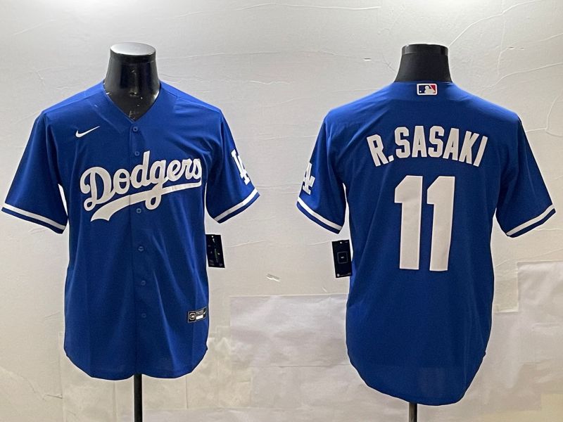 Men Los Angeles Dodgers 11 R.Sasaki Blue Game 2025 Nike MLB Jersey style 1